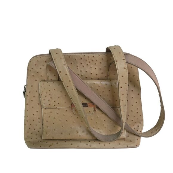 Jones New York JNY Small Brown Purse Handbag Shoulder Bag | eBay Jones New York Vintage Honey Ostrich Print Leather Shoulder Bag